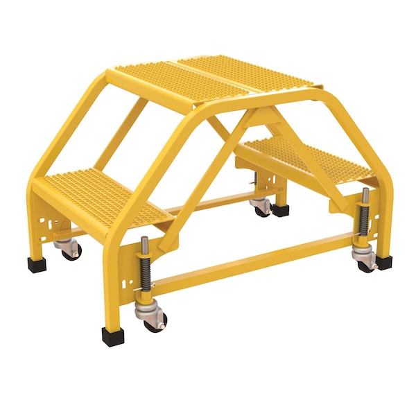 1.67 ft Perforated Steel Stepladder W/ Casters